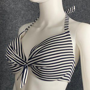 Halter style, bikini top, navy/white, 36E